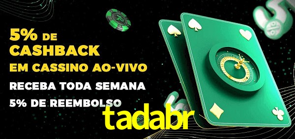 Promoções do cassino ao Vivo tadabr